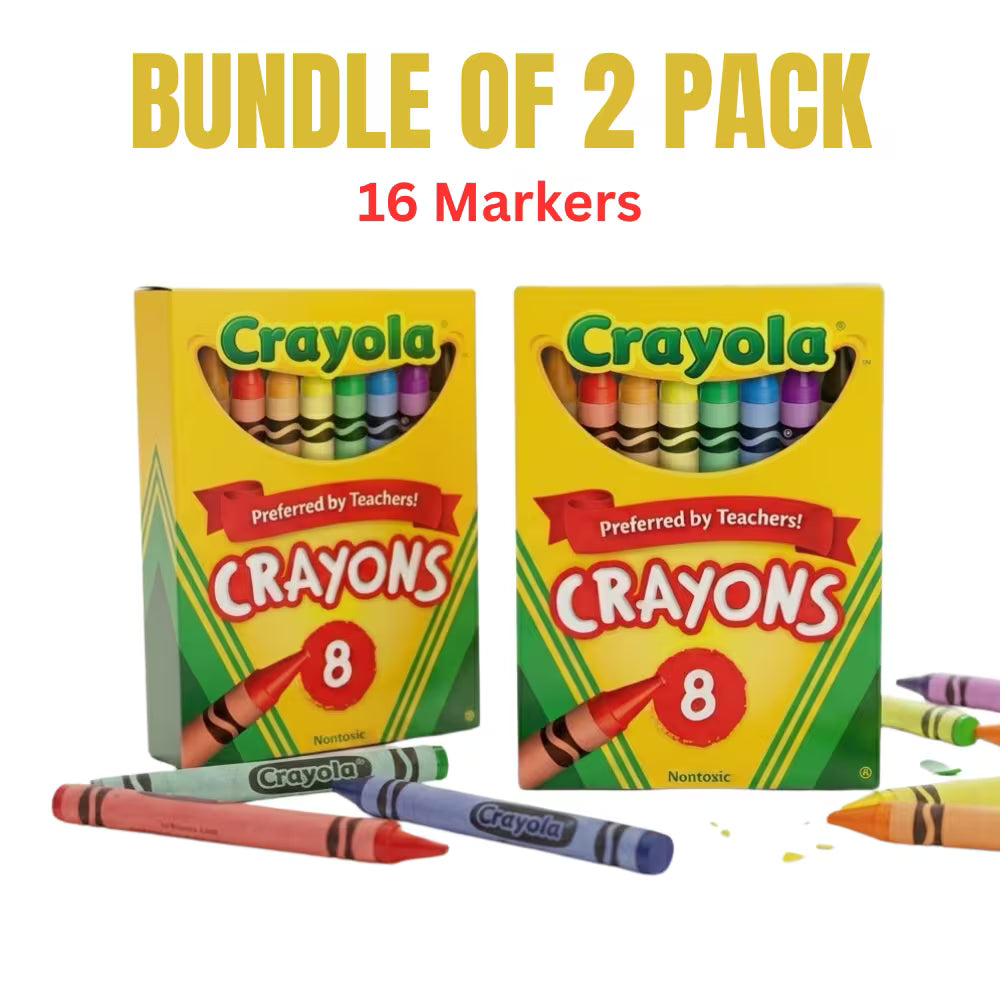 Crayola Classic Crayons Pack of 2 | Non-Toxic Kids Coloring Supplies | Back to School Art Essentials for Drawing, Crafts, School & Classroom Activities
